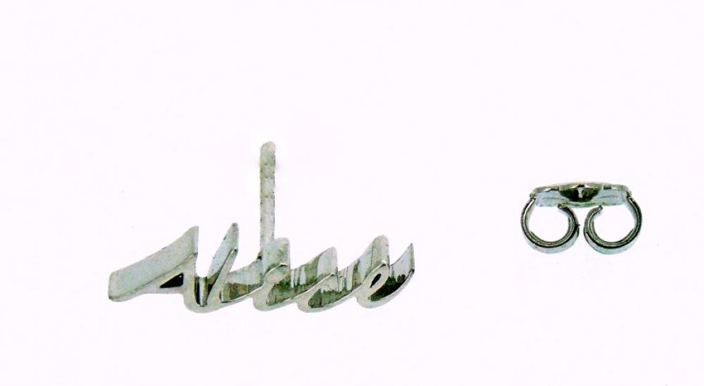 Monorecchino con nome in oro 18kt  Cod 0032820